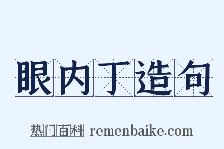 眼内丁造句是什么意思的图片